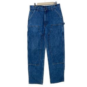 CARHARTT B73 DST Men's 34x36 Double Knee Carpenter Loose Original Fit Jeans Blue